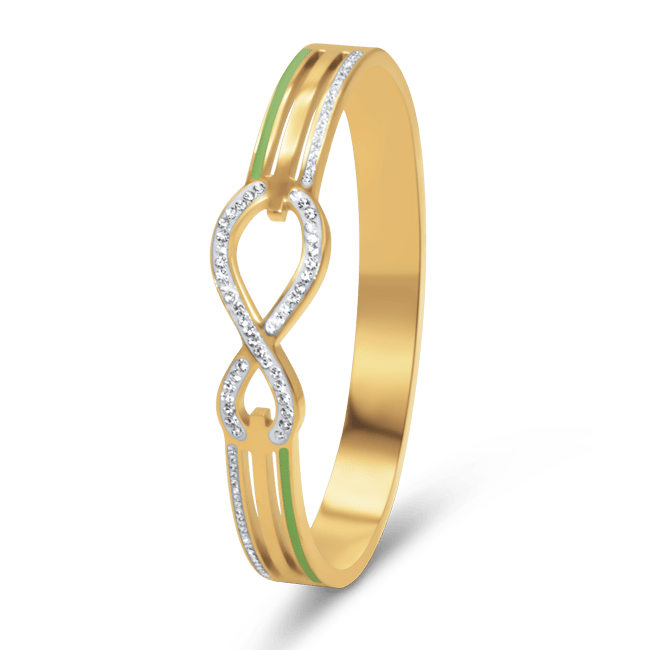 Demi-Fine Infinity Crystal Bracelet- Stainless-Steel Kada for Women Symbol of Eternal Elegance - The Soul Jewellery