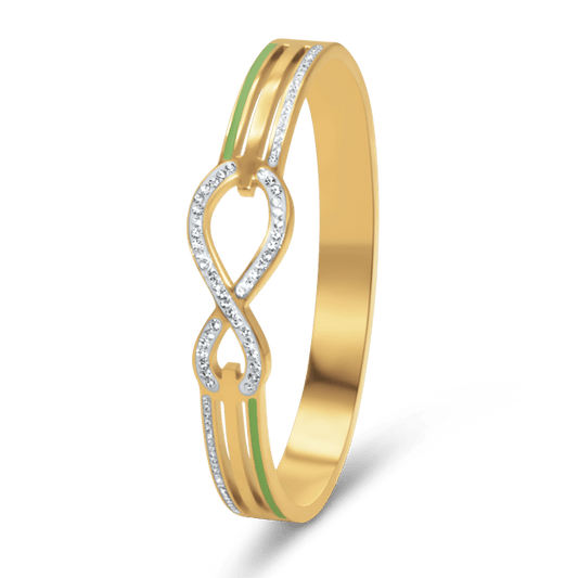 Demi-Fine Infinity Crystal Bracelet- Stainless-Steel Kada for Women Symbol of Eternal Elegance - The Soul Jewellery