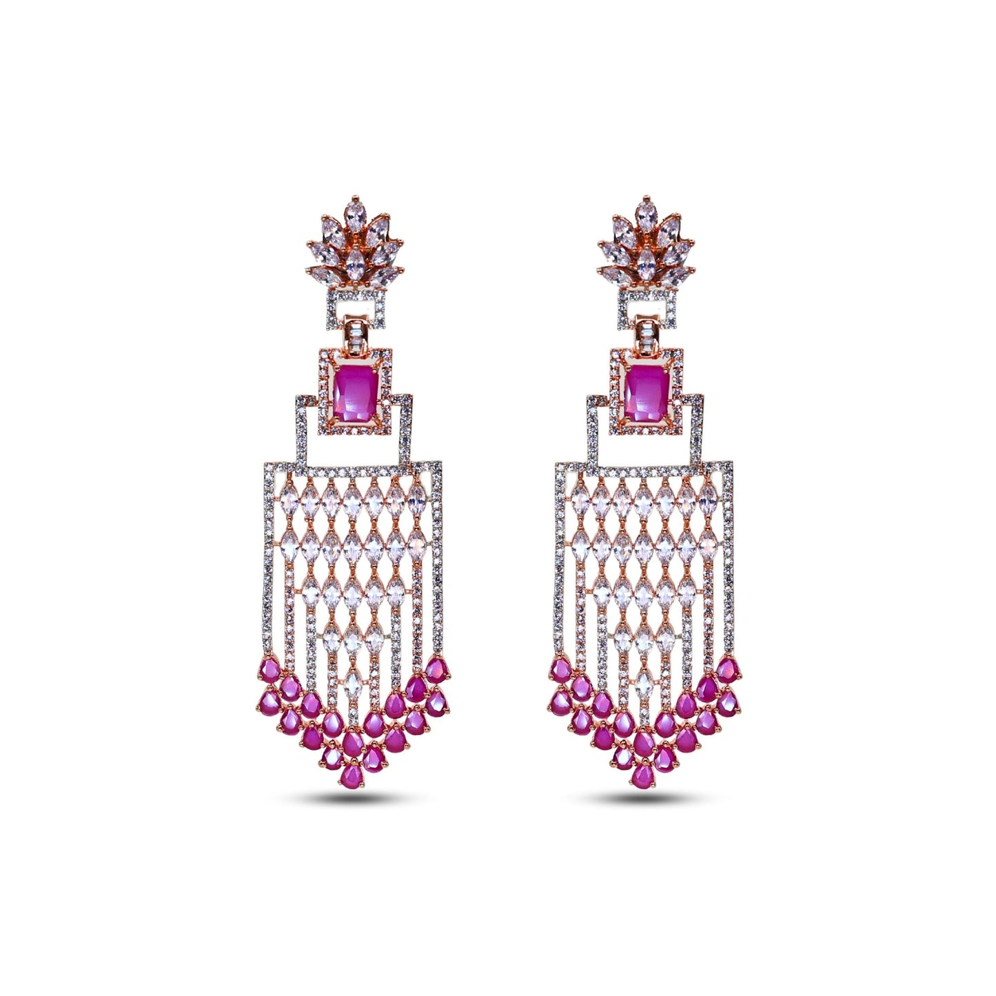 Lily AD Dangle Earring with Floral design - The Soul Jewellery