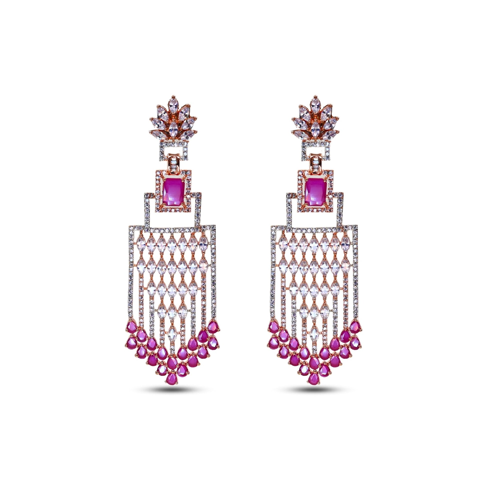 Lily AD Dangle Earring with Floral design - The Soul Jewellery