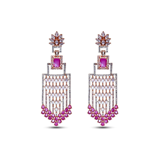 Lily AD Dangle Earring with Floral design - The Soul Jewellery