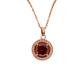 18K Rose Gold Plated Anti Tarnish Ruby Chain Pendant Necklace RGCP101 - The Soul Jewellery