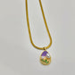 Aura 108 Pearl Bloom Anti - Tarnish Enamel Pendant – Gold Chain Necklace for Feminine Charm - The Soul Jewellery
