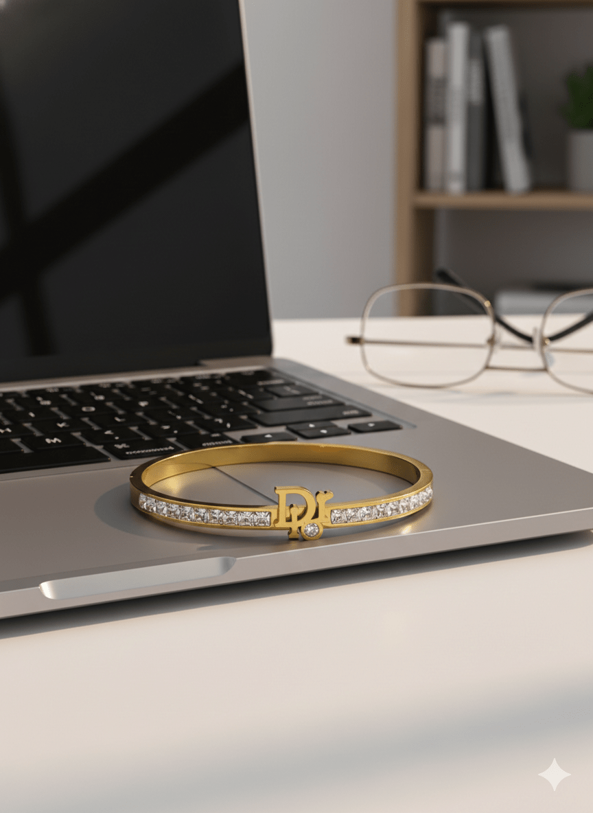 AURÉLIA AMORE LUXE 6™ CZ Demi - Fine Anti - Tarnish Bangle Bracelet for Women - The Soul Jewellery