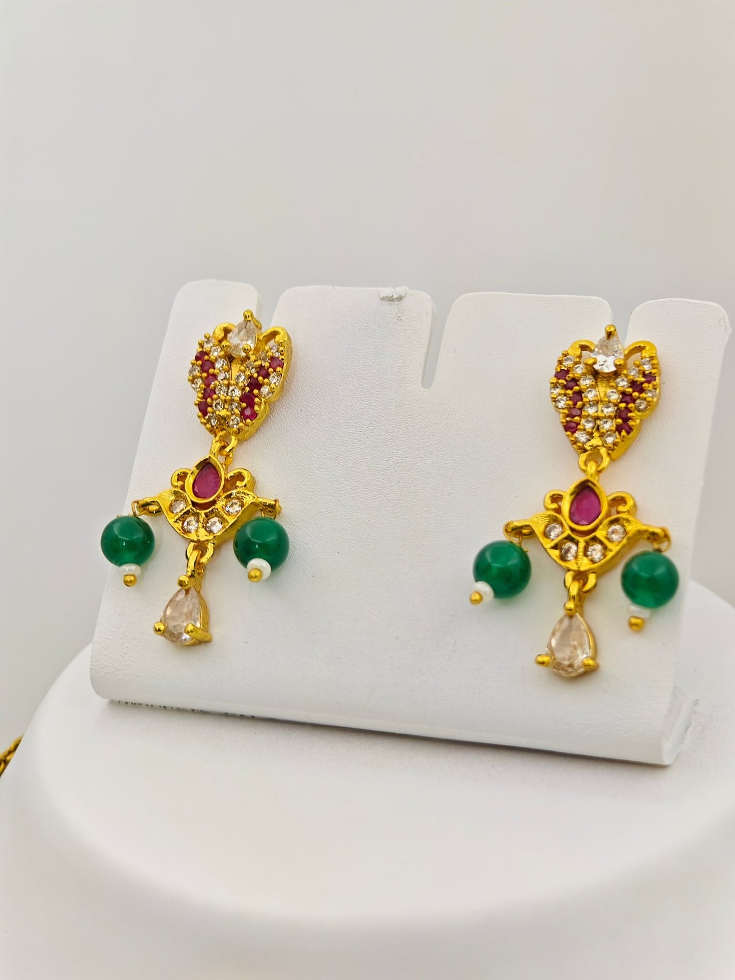 Anumita Antique Nakshi Choker Set with Peacock Motif– Traditional Temple Jewelry MGNC309 - The Soul Jewellery