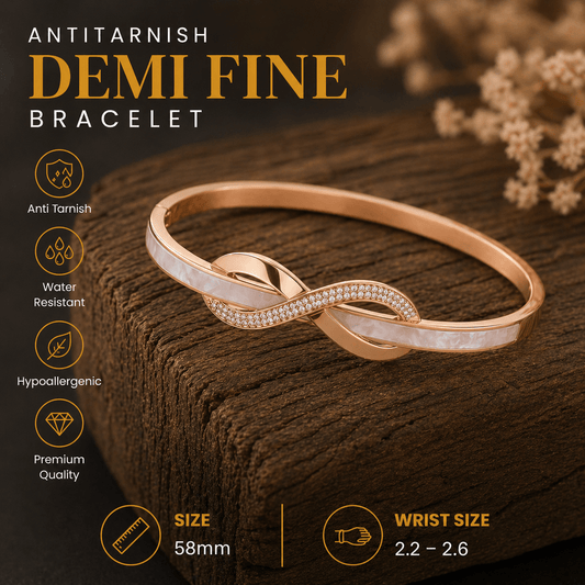 Aurelia 6 InfinityAura Sweetheart Demi - Fine Anti - Tarnish Rose Gold Bracelet for Women - The Soul Jewellery