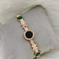 Crystal Clock Rose Gold Anti Tarnish Openable Bangle RGB158 - The Soul Jewellery