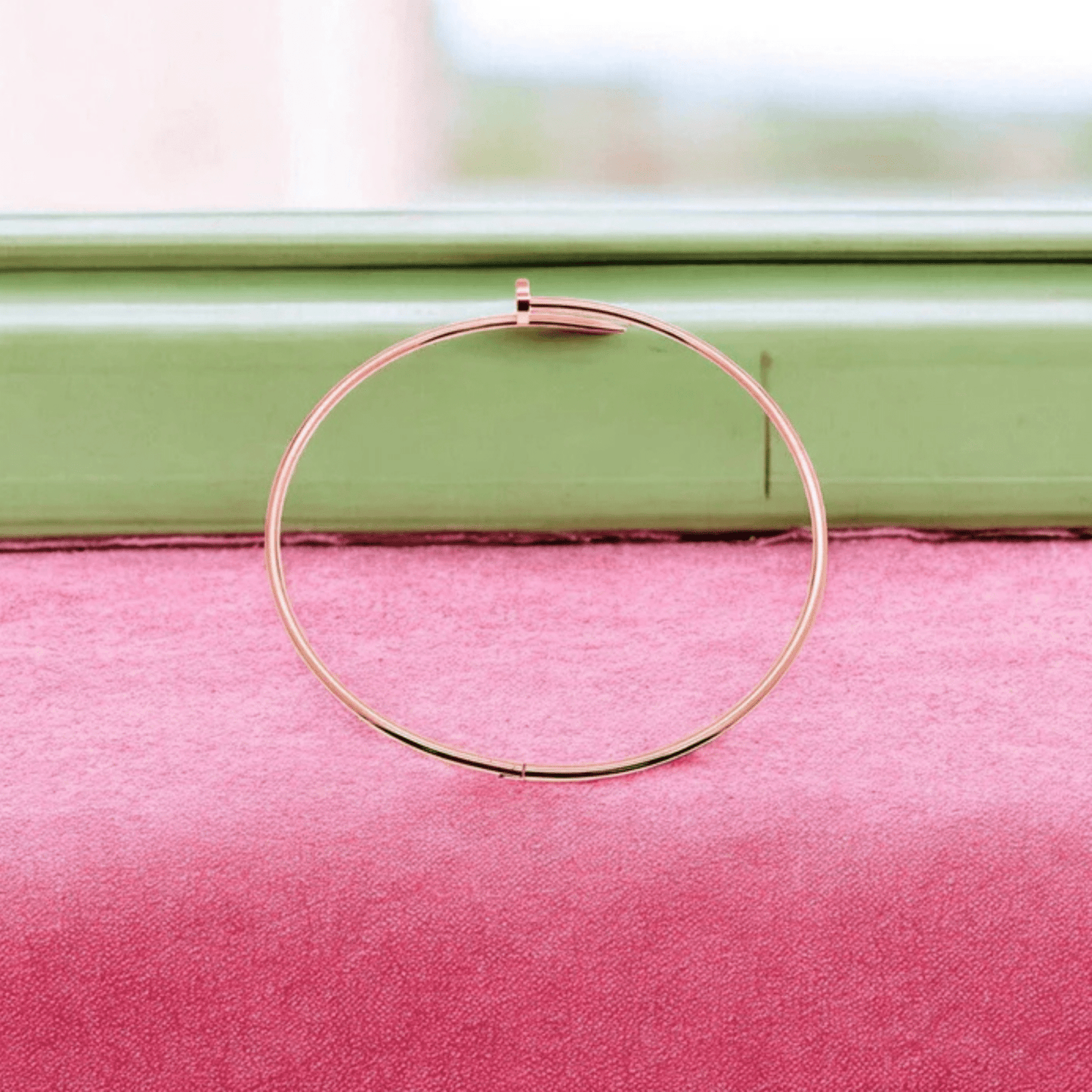 Luxury 18K Rose Gold Plated Nail Collar Necklace – Sleek & Modern Statement Piece RGCP202 - The Soul Jewellery