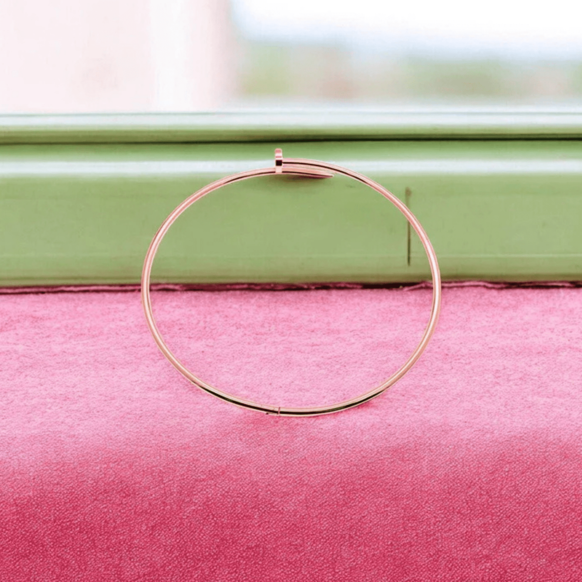 Luxury 18K Rose Gold Plated Nail Collar Necklace – Sleek & Modern Statement Piece RGCP202 - The Soul Jewellery