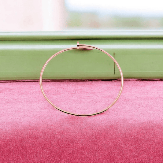 Luxury 18K Rose Gold Plated Nail Collar Necklace – Sleek & Modern Statement Piece RGCP202 - The Soul Jewellery