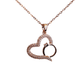 Ring Heart 18K Rose Gold Plated Anti Tarnish Pendant Necklace Rose Gold RGCP139 - The Soul Jewellery
