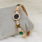 Crystal Clock Rose Gold Anti Tarnish Openable Bangle RGB158 - The Soul Jewellery