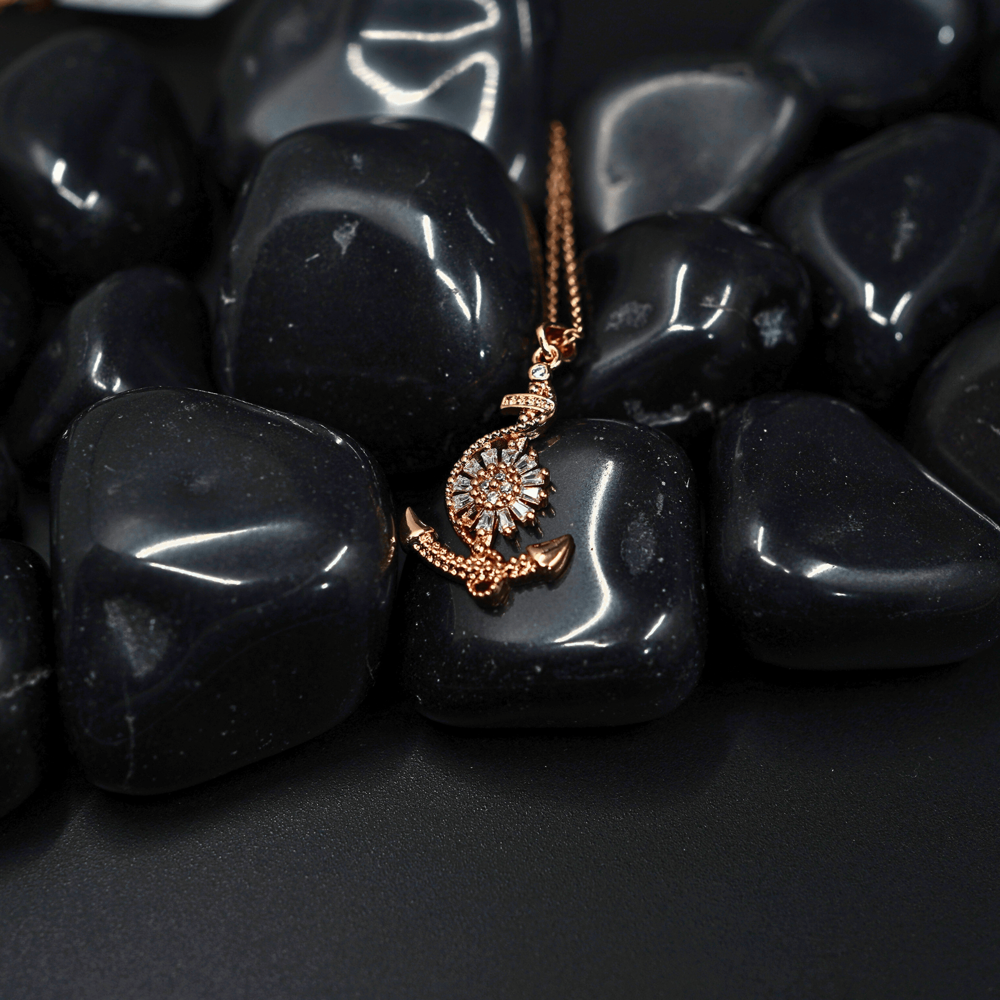 Gilded Blossoms: 18K Gold - Plated CZ Studded Flower Anti tarnish Chain Pendant Necklace ATCP103 - The Soul Jewellery