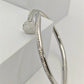 AURÉLIA AMORE LUXE 6™ Silver Nail Radiance CZ Demi-Fine Anti-Tarnish Bracelet for women - The Soul Jewellery