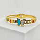 Gold Plated Multi colour Butterfly Charm Bangle – Anti-Tarnish Enamel & Crystal Bracelet for Women - The Soul Jewellery
