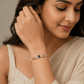 Rose Gold Plated Anti-Tarnish Bangle Clover Design, and Dazzling CZ Accent - Soul Jewellery