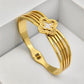 AURÉLIA AMORE LUXE Demi-Fine CZ Enamel Gold Kada Anti - tarnish Bracelet for Men & Women - The Soul Jewellery