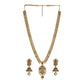 Deetya Antique Matte Gold Plated Long Coin Necklace Set with Lakshmi Idol - The Soul Jewellery