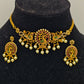 Ketak Antique Gold Plated Temple Choker Set with Pearl Drops and Intricate Peacock Motifs – Traditional Ethnic Jewelry MGNC310 - The Soul Jewellery