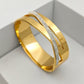 AURÉLIA AMORE LUXE 6™ Celestia Curve CZ Radiance Demi Fine Anti - Tarnish Kada Bracelet - The Soul Jewellery