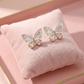 Venus Crystal Butterfly Aura 6™ Gold Mother of Pearl Stud Earrings for Women – Demi - Fine Anti - Tarnish Stainless Steel Butterfly Designer Earrings with Zircon Sparkle - The Soul Jewellery