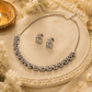Celestia Silver Replica Choker Necklace Set with Earrings - Soul Jewellery