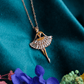 18K Rose Gold Plated Anti Tarnish Dancing Diva Chain Pendant Necklace RGCP109 - The Soul Jewellery