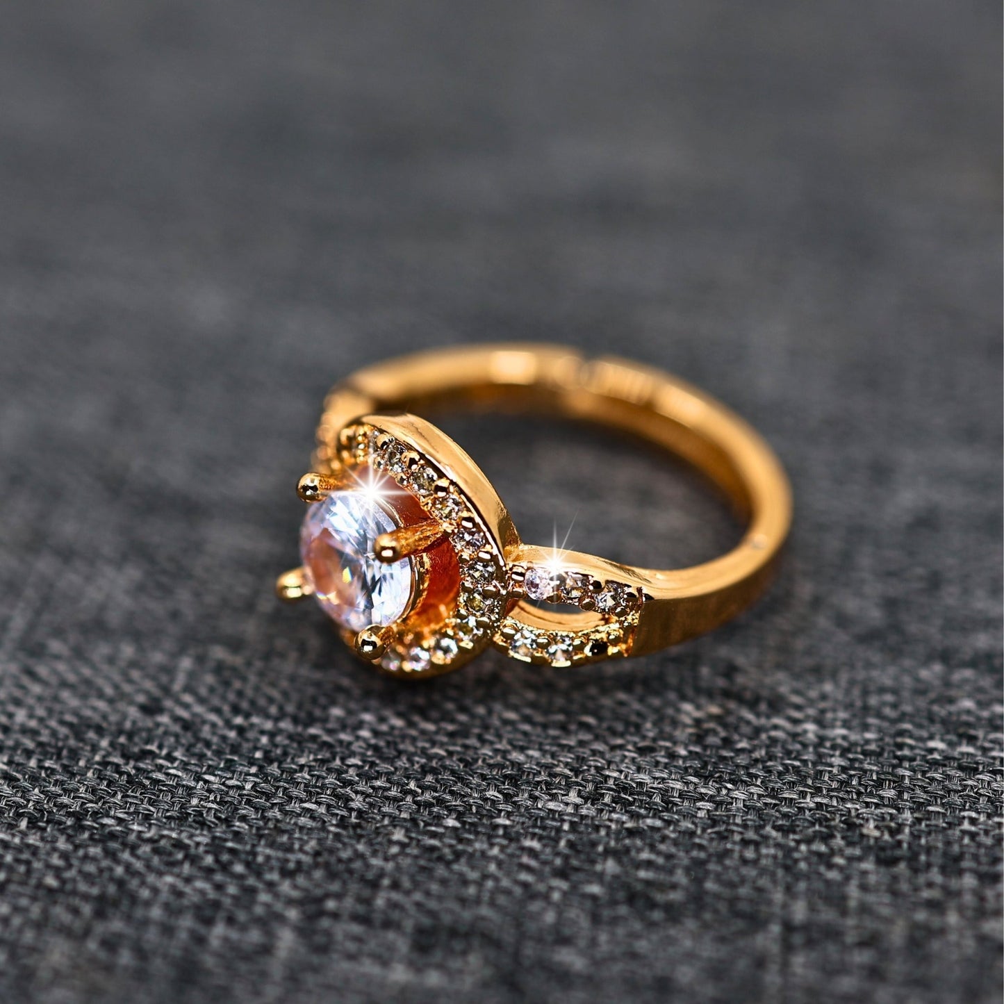 Evelyn Cubic Zirconia Engagement Adjustable Ring - The Soul Jewellery