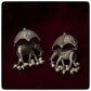 Gajraj Umbrella Oxidised Earrings for Women – Vintage Silver Elephant Pearl Drop Statement Earrings - The Soul Jewellery