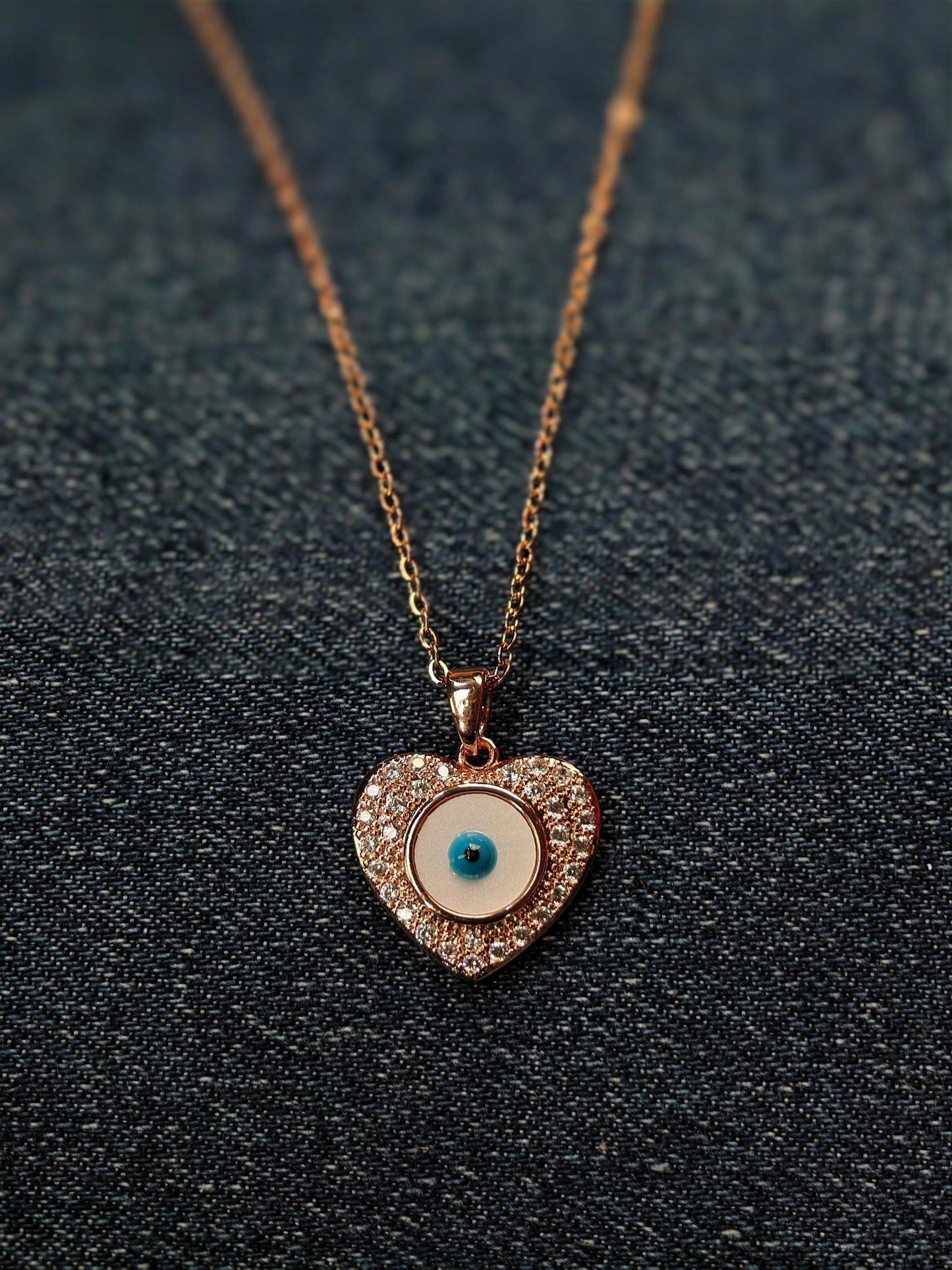 Eternal Vision Heart Anti Tarnish Pendant Necklace Rose Gold - The Soul Jewellery