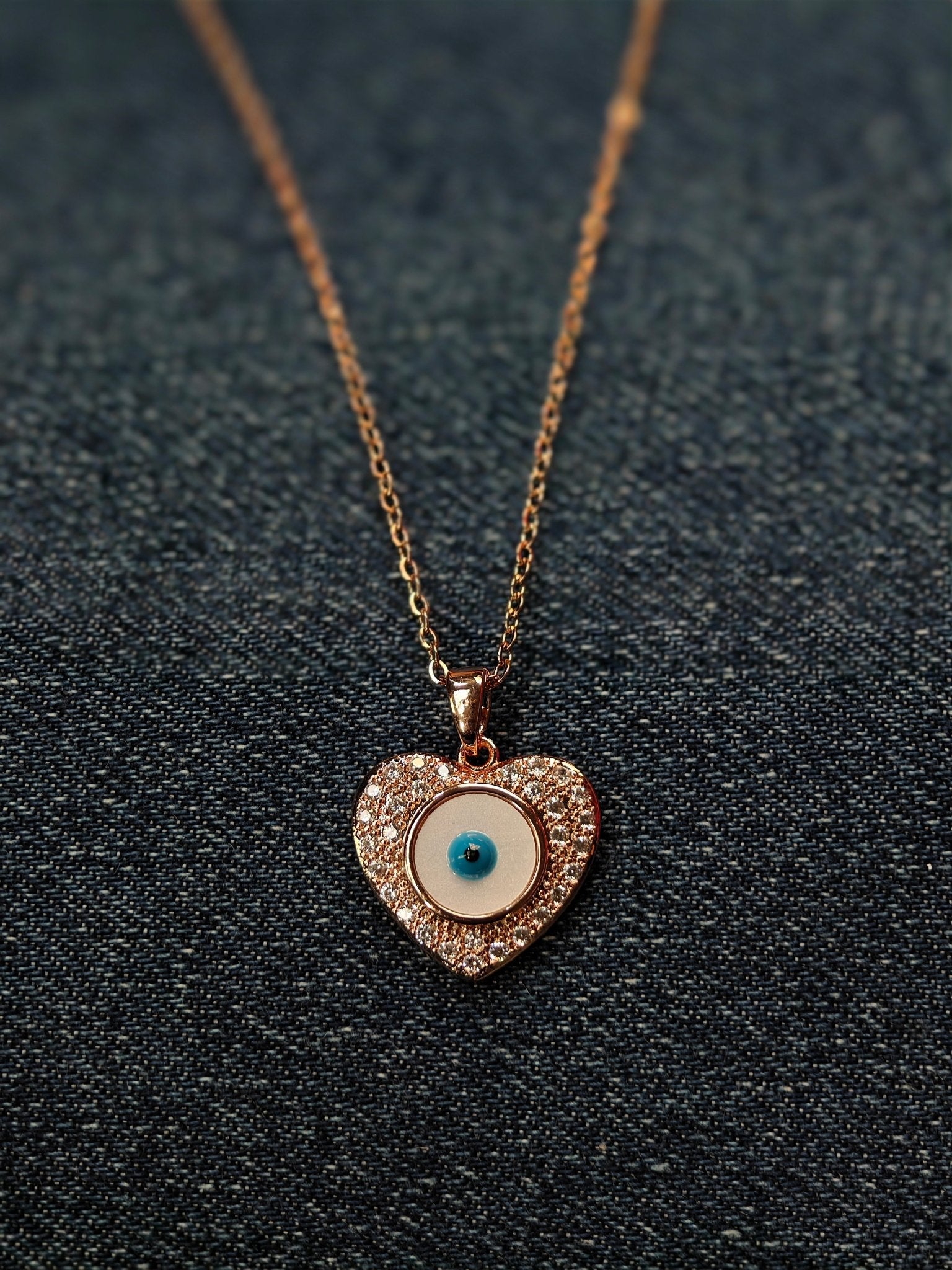 Eternal Vision Heart Anti Tarnish Pendant Necklace Rose Gold - The Soul Jewellery