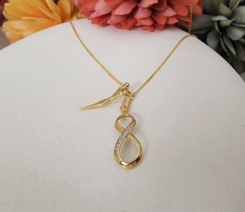 Infinity Symbol Pendant in 18K Gold Plating – Minimalist Chain Necklace Set for Daily Wear - The Soul Jewellery