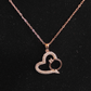 Ring Heart 18K Rose Gold Plated Anti Tarnish Pendant Necklace Rose Gold RGCP139 - The Soul Jewellery