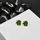 Green Allure: 18K Gold - Plated Anti - Tarnish Necklace and Earring Set with Green Gemstones ATCP141 - The Soul Jewellery