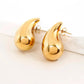Gold - Plated Teardrop Earrings – Anti - Tarnish, Demi Fine Timeless Shine Stud earrings for Women - The Soul Jewellery