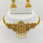 Apala Nakshi Choker Set with Pearl Drops and Intricate Peacock Motifs – Traditional Temple Jewelry MGNS312 - The Soul Jewellery