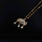 Enchanting Elegance: 18K Gold - Plated White Stone Necklace with CZ - Studded Pendant ATCP102 - The Soul Jewellery