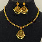 Rajwadi Peacock Traditional Temple Necklace Earrings Set–Gold Plated South Indian Bridal Jewellery - The Soul Jewellery
