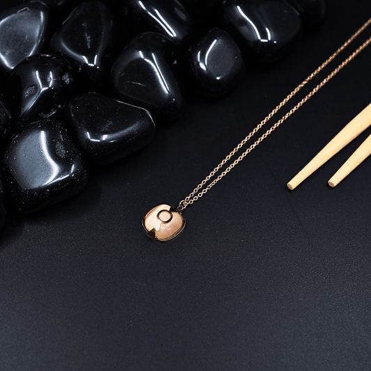 Chic 18K Rose Gold Plated Anti - Tarnish Rectangular Pendant Necklace with Delicate Chain ATCP110 - The Soul Jewellery