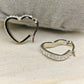 Aurelia SilverHeart Luxe Demi - Fine Anti - Tarnish Crystal Hoop Earrings - Daily wear Hoops - The Soul Jewellery