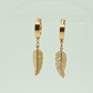 Demi-Fine The Leafy Affair Rose Gold Drop Earrings | Premium Stainless Steel Anti tarnish Earrings - The Soul Jewellery