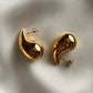 Gold - Plated Teardrop Earrings – Anti - Tarnish, Demi Fine Timeless Shine Stud earrings for Women - The Soul Jewellery