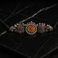 Silver Finish Floral Kundan Choker Necklace with Pearl Drops & Matching Earrings - Soul Jewellery
