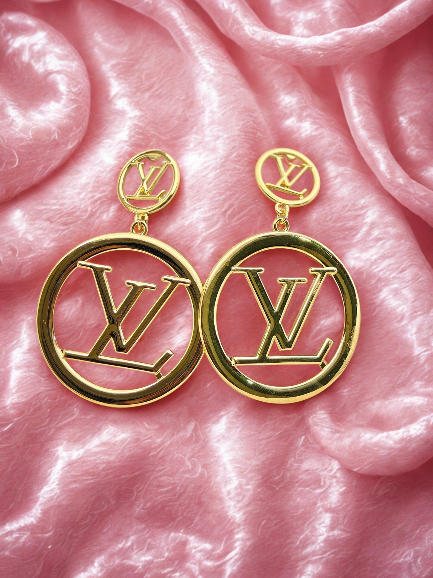 Luxury LV Inspired 18K Gold Anti - Tarnish Earrings - The Soul Jewellery