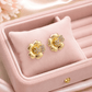 AURÉLIA AMORE LUXE 6™ Gold-Tone Floral Crystal Stud Earrings for Women | Sparkling Flower Statement Earrings - Soul Jewellery