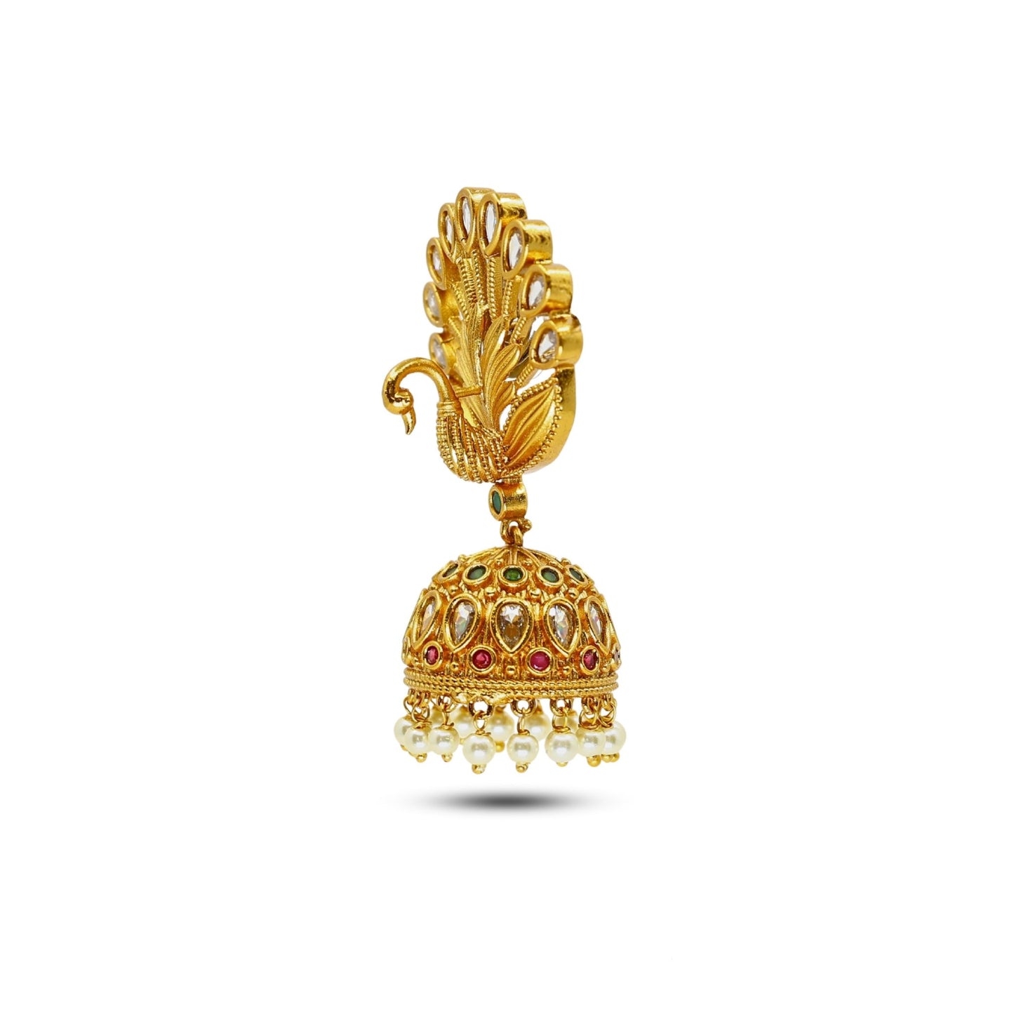 Latika 24K Gold Plated Jhumka Earring MGEJ110 - The Soul Jewellery