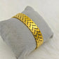 Luxury 18K Gold Plated Anti - Tarnish Geometric Pattern Bangle – Elegant & Timeless Bracelet RGB406 - The Soul Jewellery