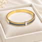 Men’s Dual-Tone Cable Cuff Bracelet – Gold & Silver Minimalist Designer Bangle for Everyday Wear - Soul Jewellery