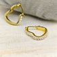 Demi - Fine Heart - Shaped CZ Studded Earrings | Gold - Plated Anti - Tarnish Stainless Steel Daily Wear Hoops - The Soul Jewellery
