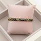 Aurelia 6 Noir Bloom Demi-Fine Anti-Tarnish Gold & Black Enamel Kada Bracelet for Women - The Soul Jewellery